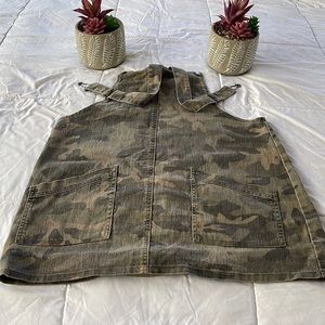 No Boundaries Womens Overall Jumper Jean Skirt Dress size XL (15-17) Camouflage
